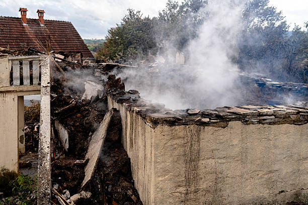 Professional Fire Damage Removal technician working in Luck, WI